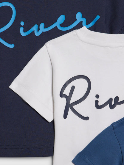 River Island Blue River Logo T-Shirts 3 Pack - image 3