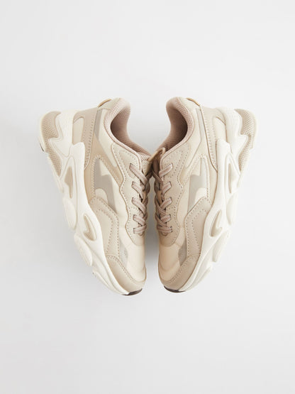 Neutral Elastic Lace Trainers image 4