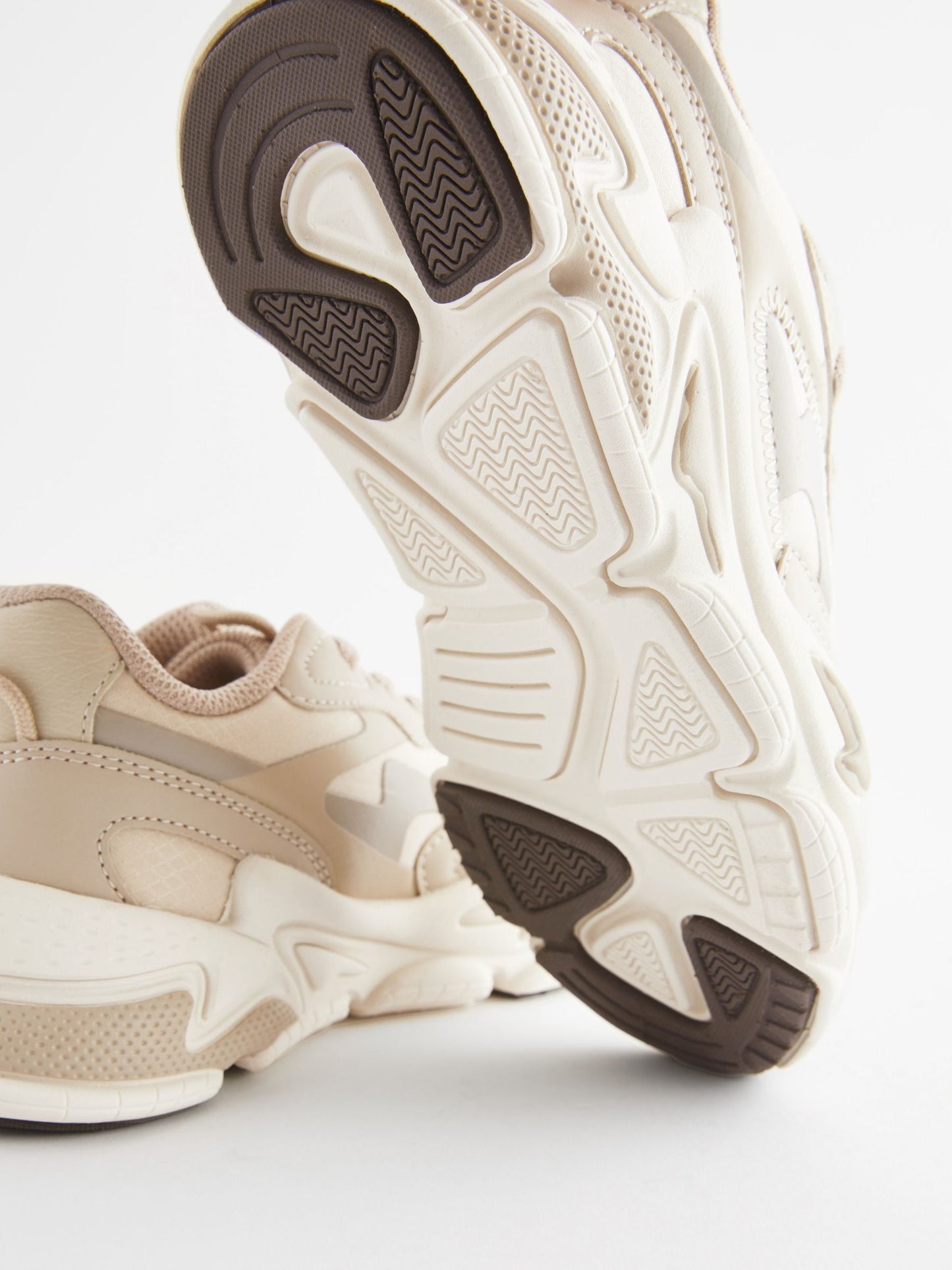 Neutral Elastic Lace Trainers image 5