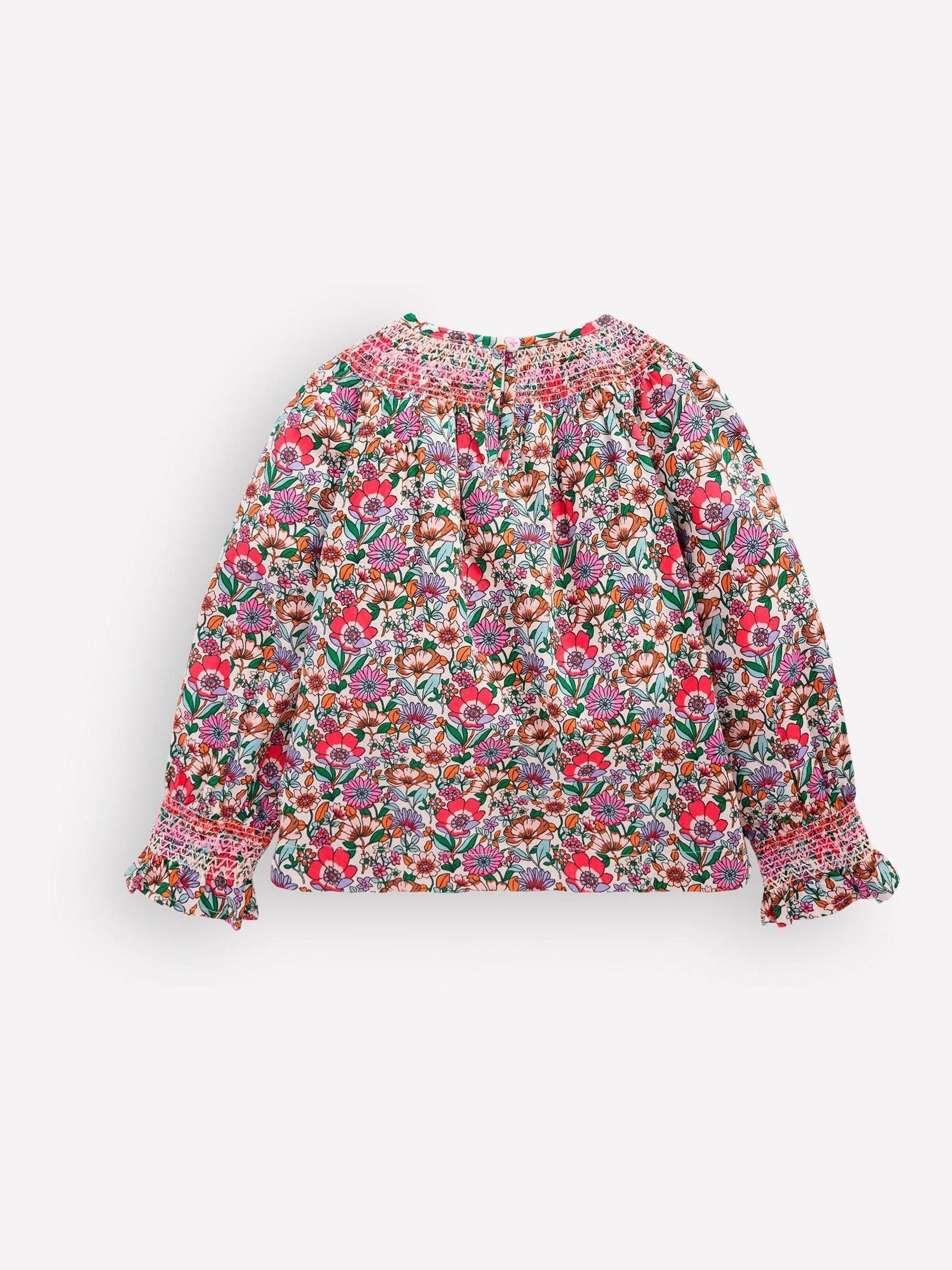 Dsiney Kidz - Boden Cream Smocked Printed Blouse image 2