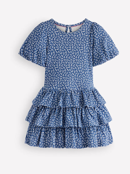 Dsiney Kidz - Boden Blue Ruffle Skirt Jersey Dress image 1