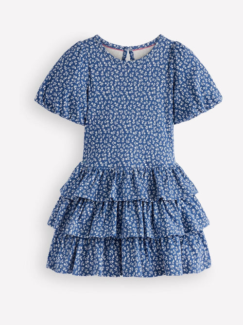 Dsiney Kidz - Boden Blue Ruffle Skirt Jersey Dress image 1