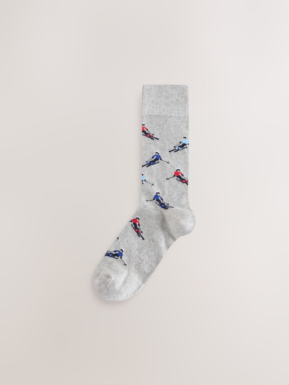 Red/Blue Ski Scenic Pattern Socks 5 Pack - image 4