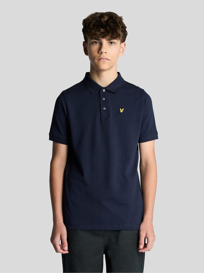 Dsiney Kidz - Lyle & Scott Navy Blue Plain Polo T-Shirt image 1