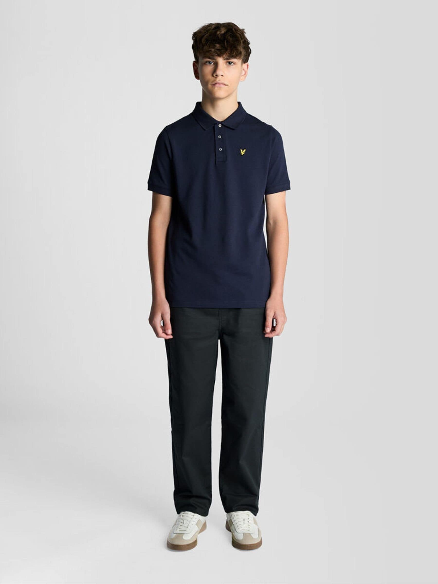 Dsiney Kidz - Lyle & Scott Navy Blue Plain Polo T-Shirt image 2
