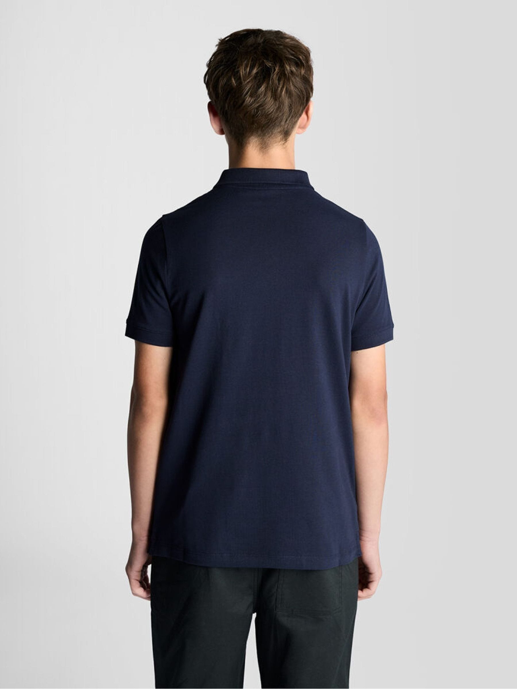 Dsiney Kidz - Lyle & Scott Navy Blue Plain Polo T-Shirt image 4