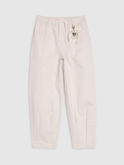 Dsiney Kidz - River Island Pink Denim Cargo Trousers with Keyring image 1