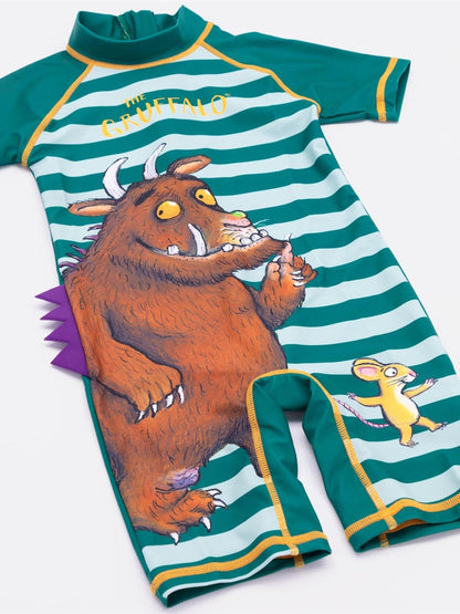 Dsiney Kidz - Vanilla Underground Green Gruffalo Boys Licensing Short Sleeve Sunsafe Suit image 2