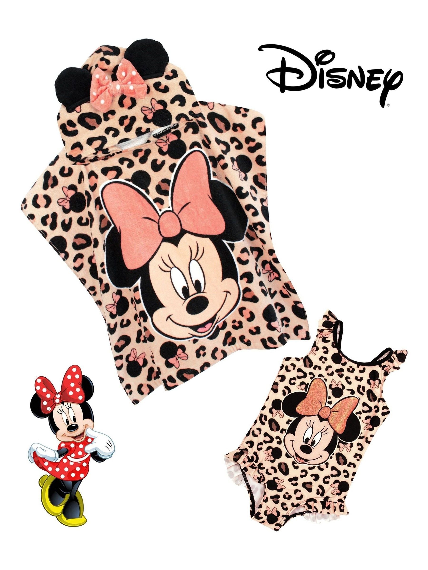 Vanilla Underground Cream Minnie Mouse Character Swimsuit & Poncho Set image 4