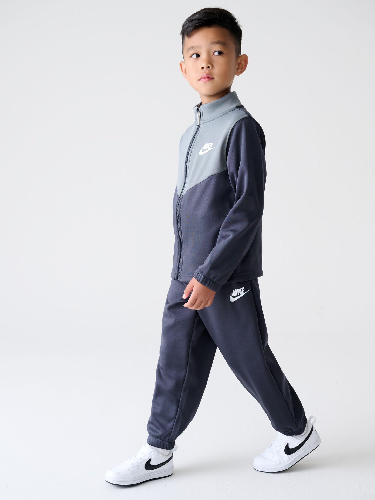 Nike Grey Little Kids Lifestyle Essentials Poly Tracksuit image 1