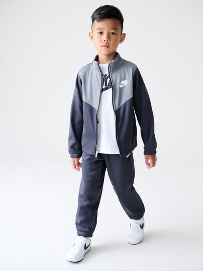 Nike Grey Little Kids Lifestyle Essentials Poly Tracksuit image 3