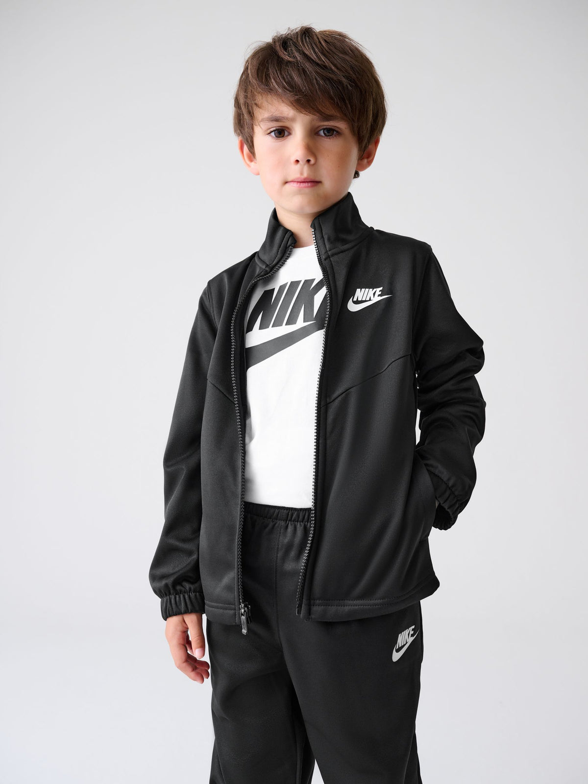Dsiney Kidz - Nike Black Little Kids Lifestyle Essentials Poly Tracksuit image 5
