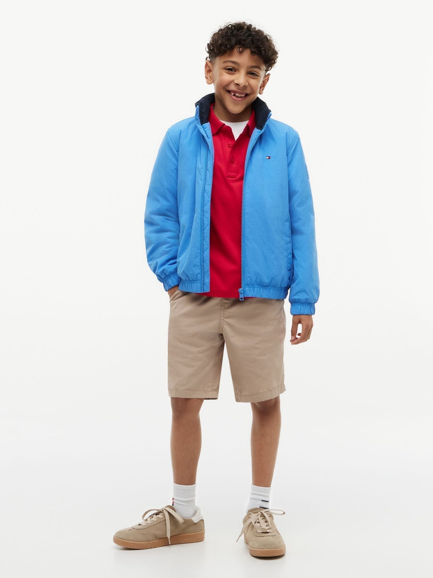 Dsiney Kidz - Tommy Hilfiger Blue Essential Flag Logo Collar Padded Jacket image 2