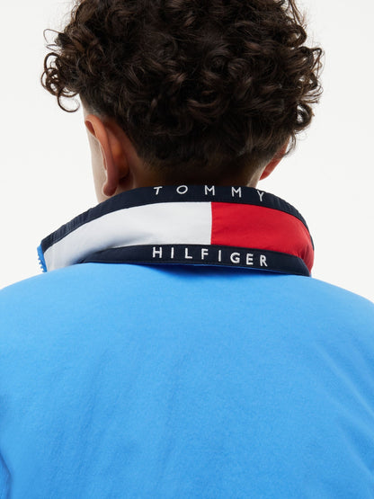 Dsiney Kidz - Tommy Hilfiger Blue Essential Flag Logo Collar Padded Jacket image 3