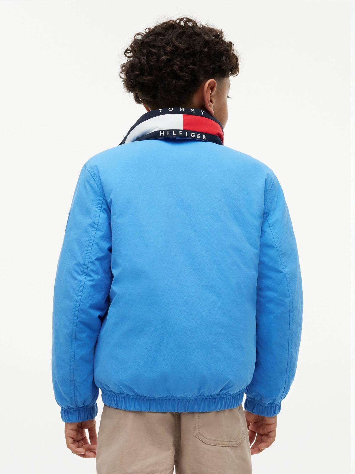 Dsiney Kidz - Tommy Hilfiger Blue Essential Flag Logo Collar Padded Jacket image 4
