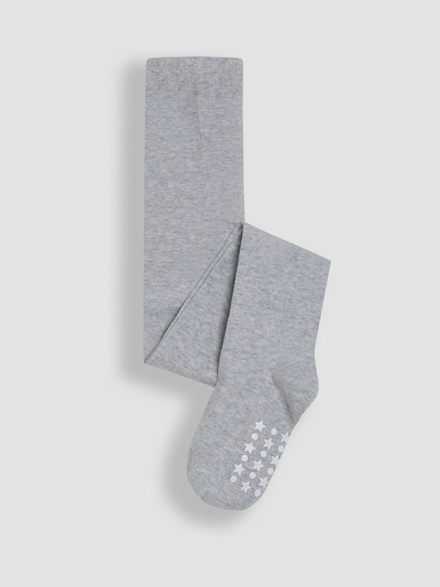 JoJo Maman Bébé Marl Grey Cotton Rich Plain Tights image 1