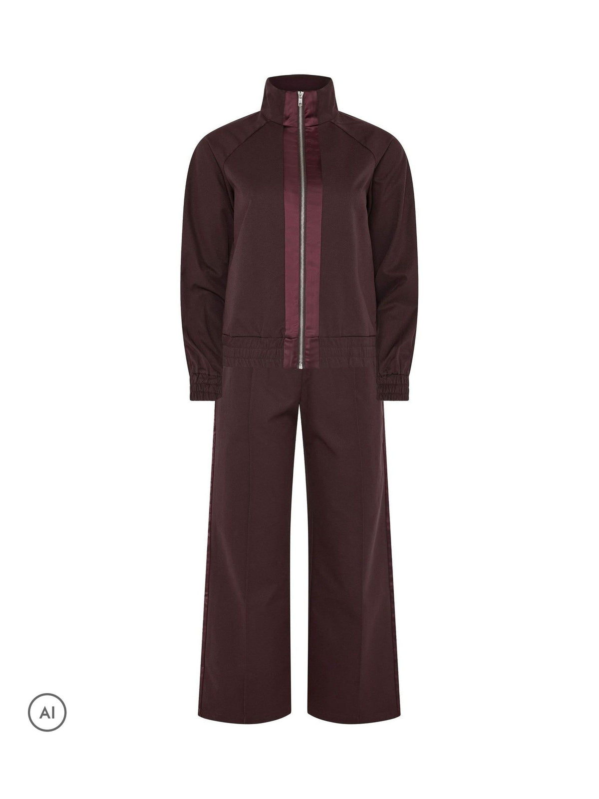 PixieGirl Petite Red Satin Trim Wide Leg Trousers & Jacket Set - image 6
