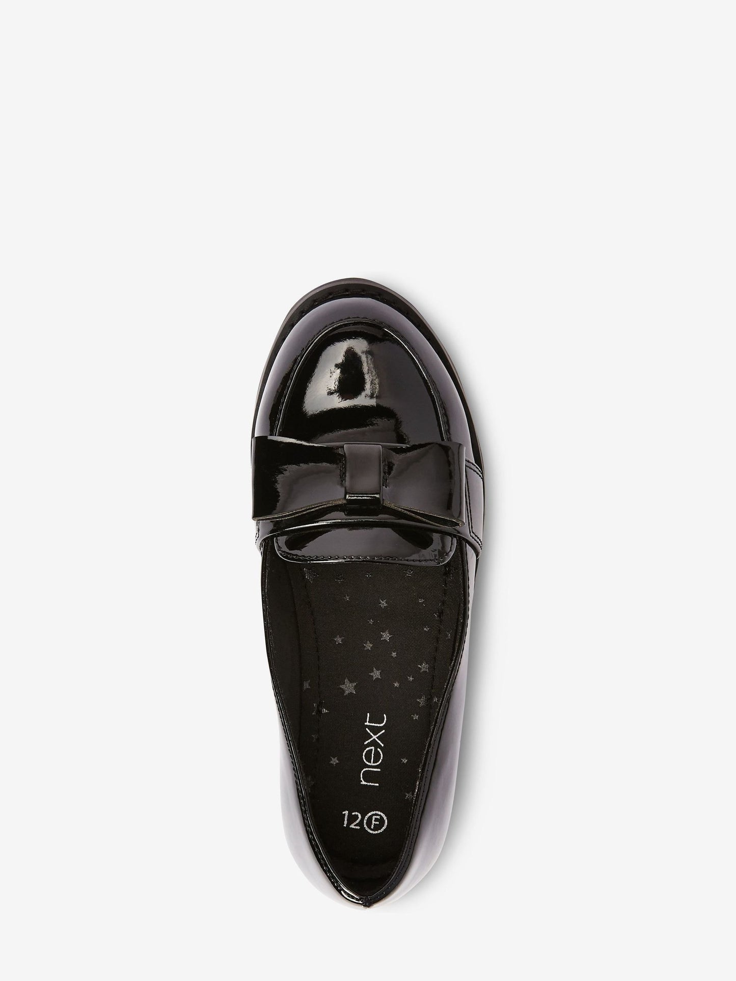 Black Patent School Bow Loafers image 5