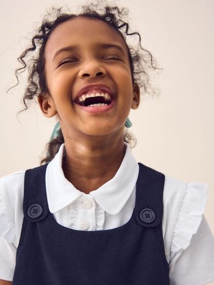 Black Jersey Stretch Pinafore School Dress (3-14yrs) image 3