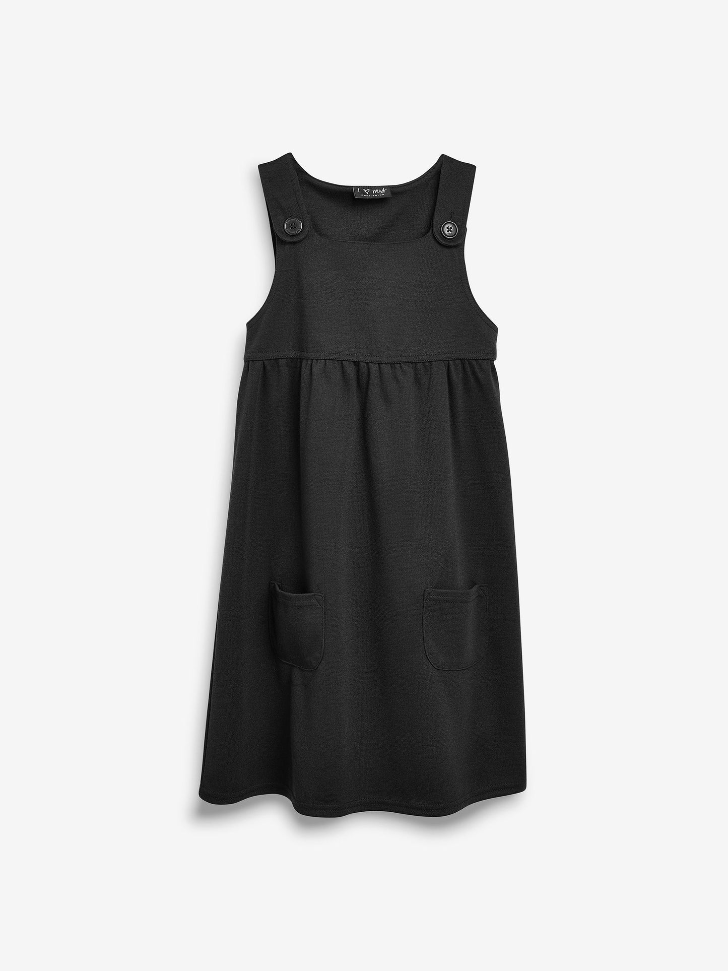 Black Jersey Stretch Pinafore School Dress (3-14yrs) image 4