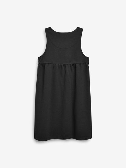 Black Jersey Stretch Pinafore School Dress (3-14yrs) image 5