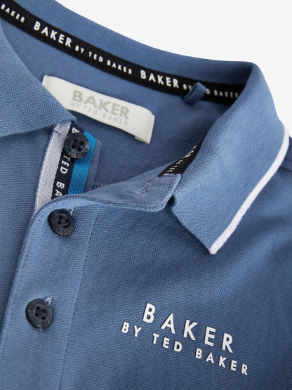Dsiney Kidz - Baker by Ted Baker Blue Long Sleeve Polo Shirt image 10