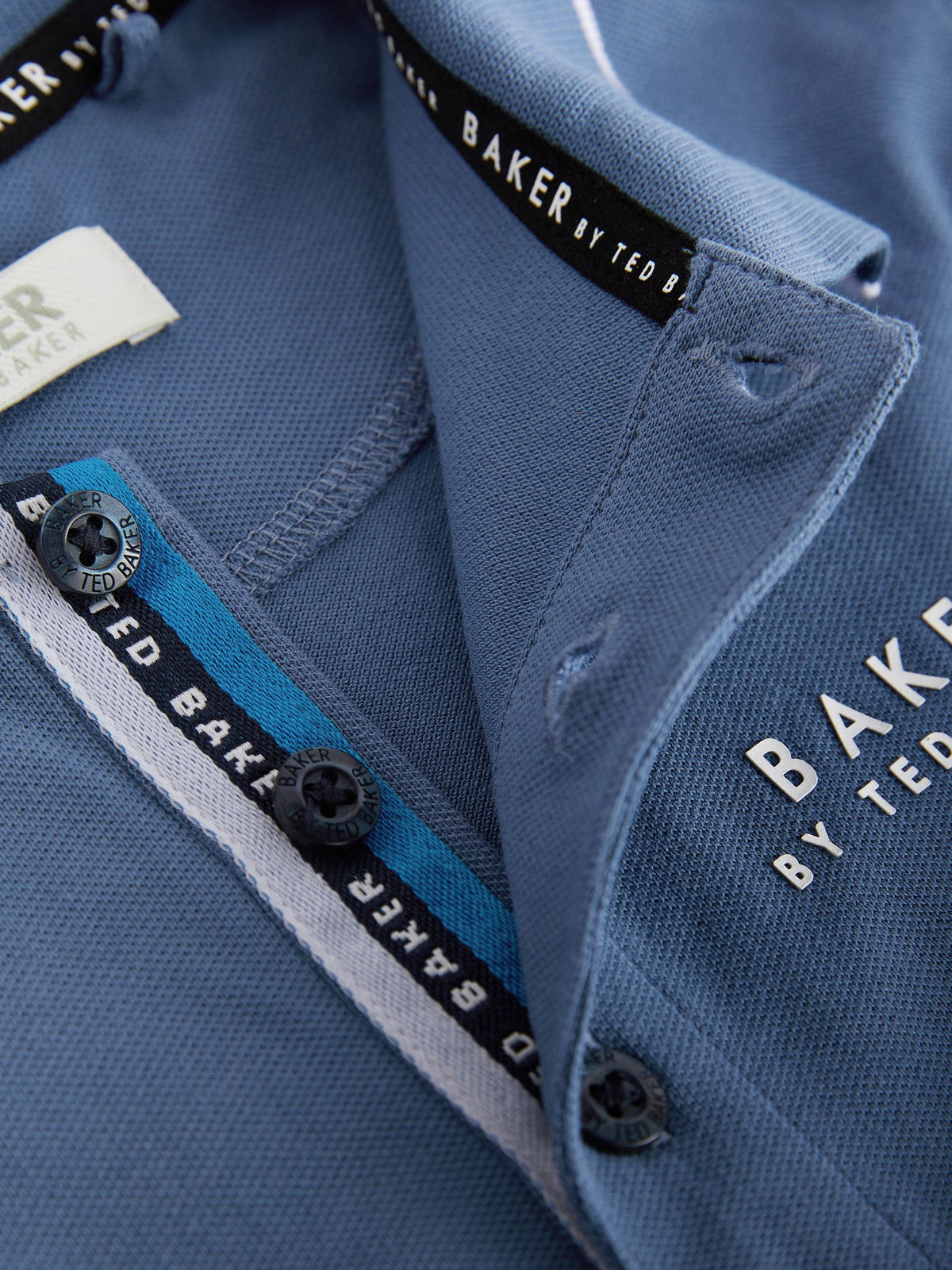 Dsiney Kidz - Baker by Ted Baker Blue Long Sleeve Polo Shirt image 11