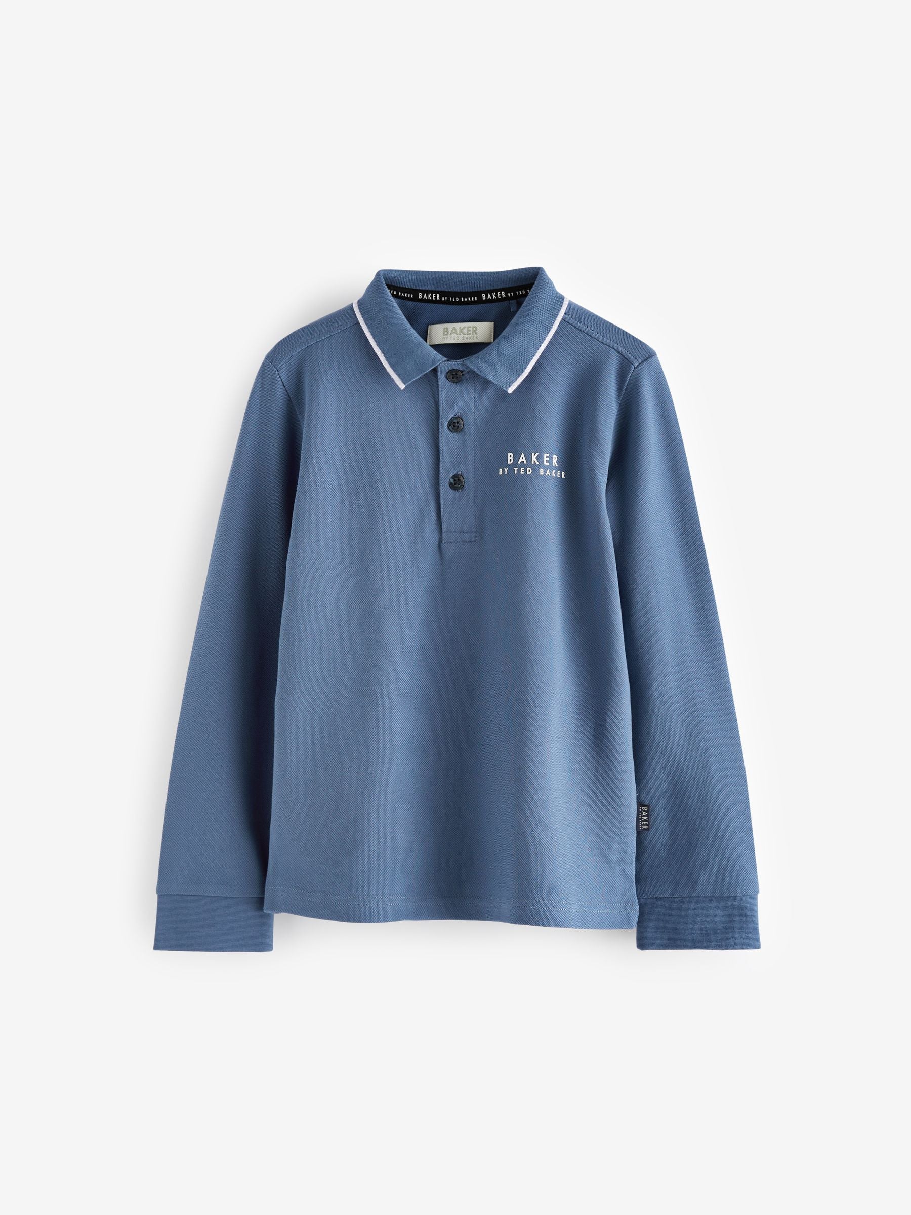 Dsiney Kidz - Baker by Ted Baker Blue Long Sleeve Polo Shirt image 8