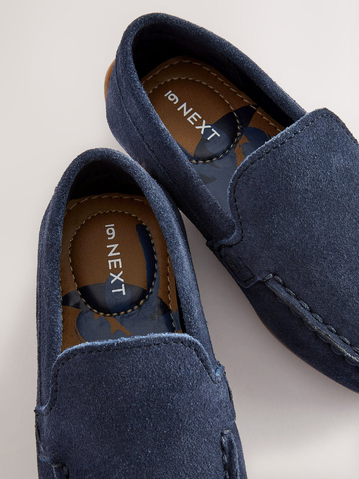 Navy Blue Standard Fit (F) Suede Slip-Ons Loafer Shoes image 4