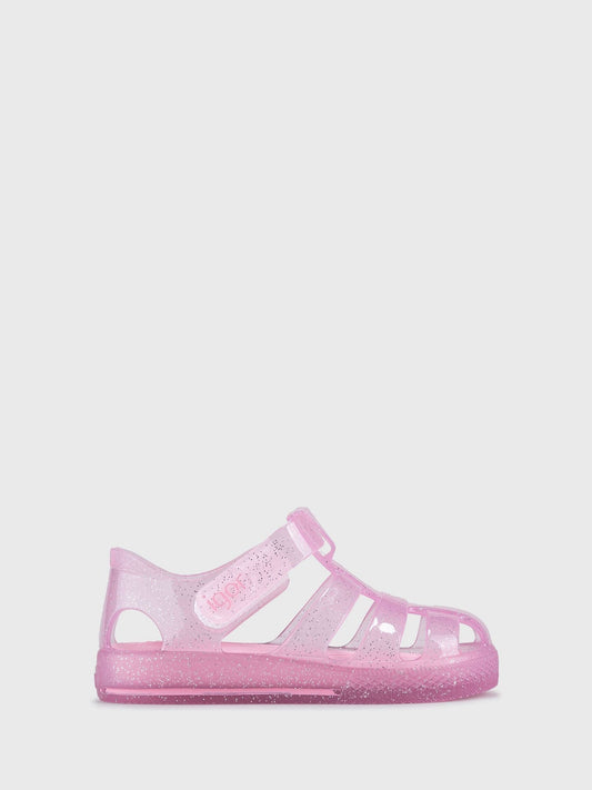 Pink Clear Star Glitter Sandals image 2