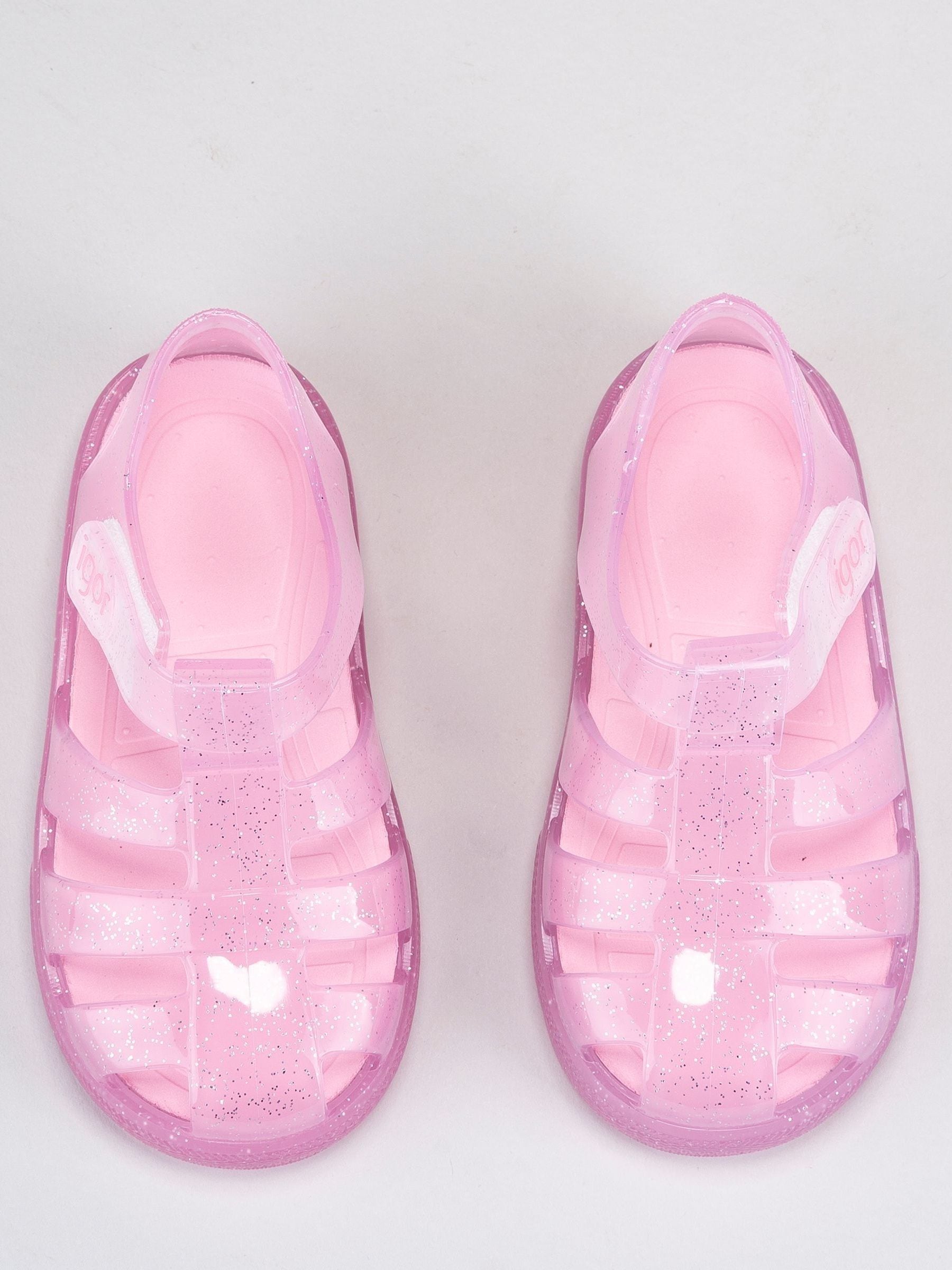 Pink Clear Star Glitter Sandals image 3