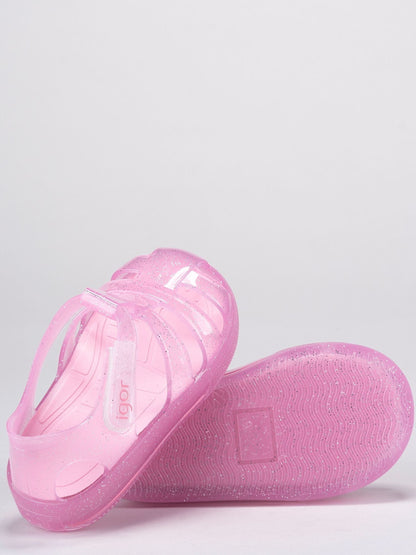 Pink Clear Star Glitter Sandals image 4