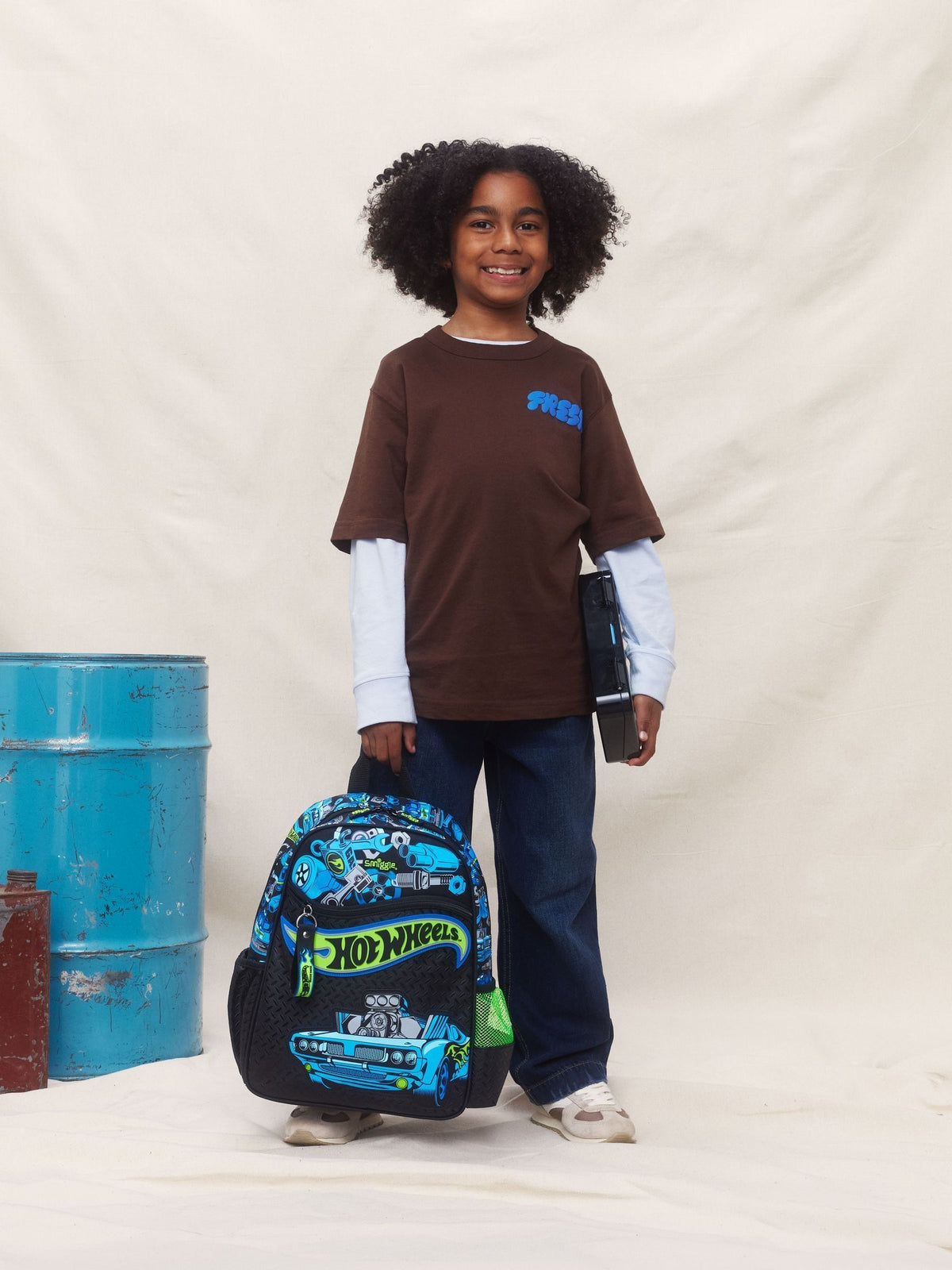 Smiggle Black Hot Wheels Junior Character Backpack - image 2