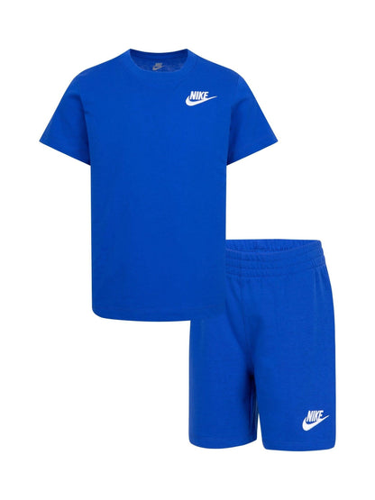 Dsiney Kidz - Nike Blue Little Kids Small Logo T-Shirt and Shorts Set image 1