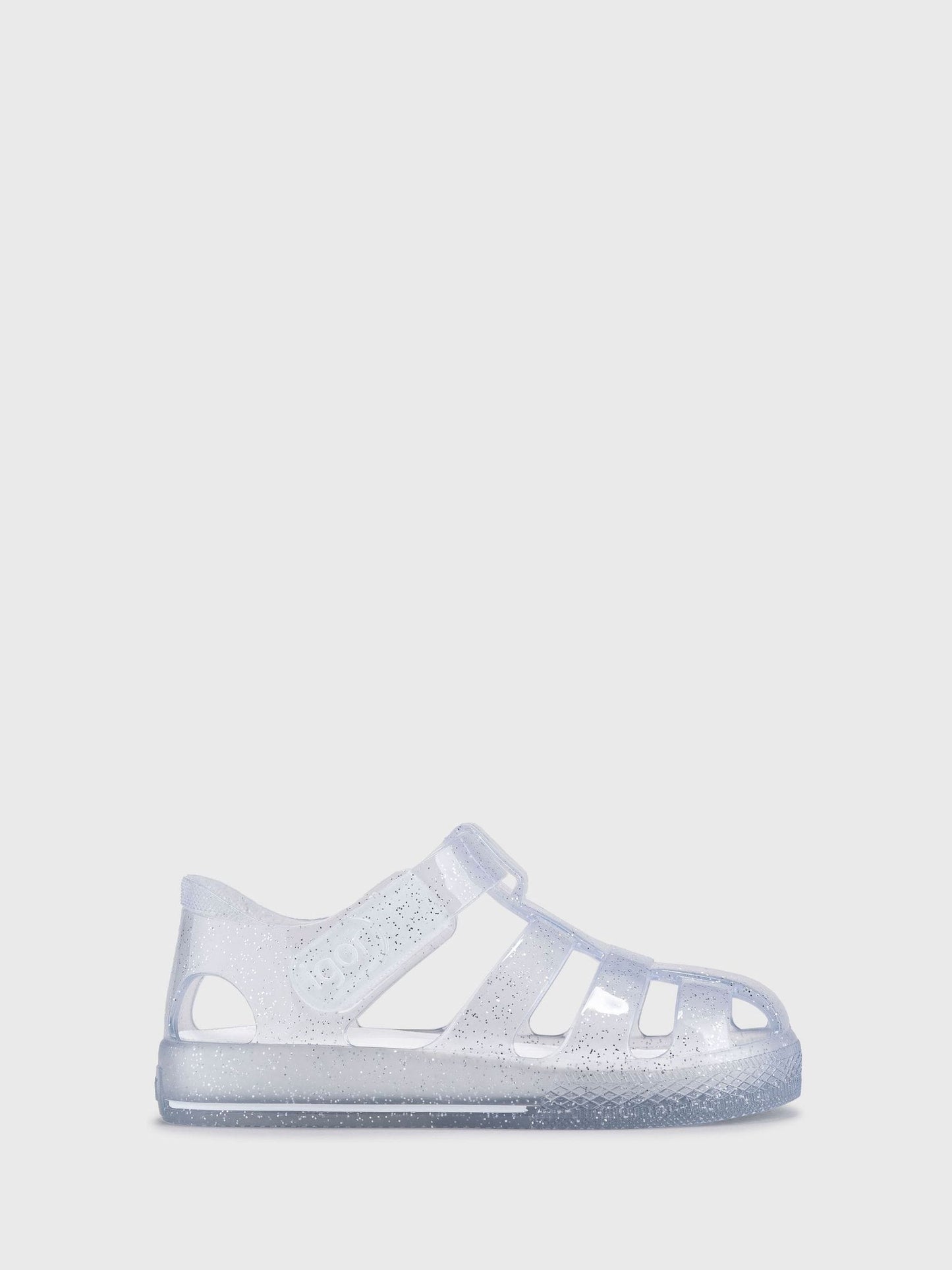 Silver Clear Star Glitter Sandals image 1