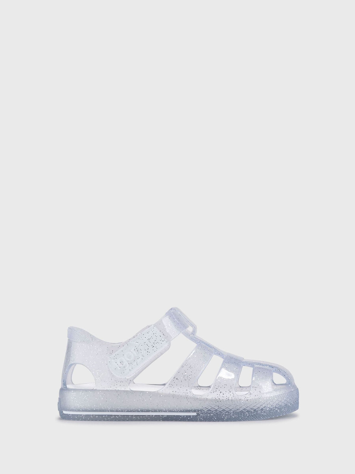 Silver Clear Star Glitter Sandals image 1