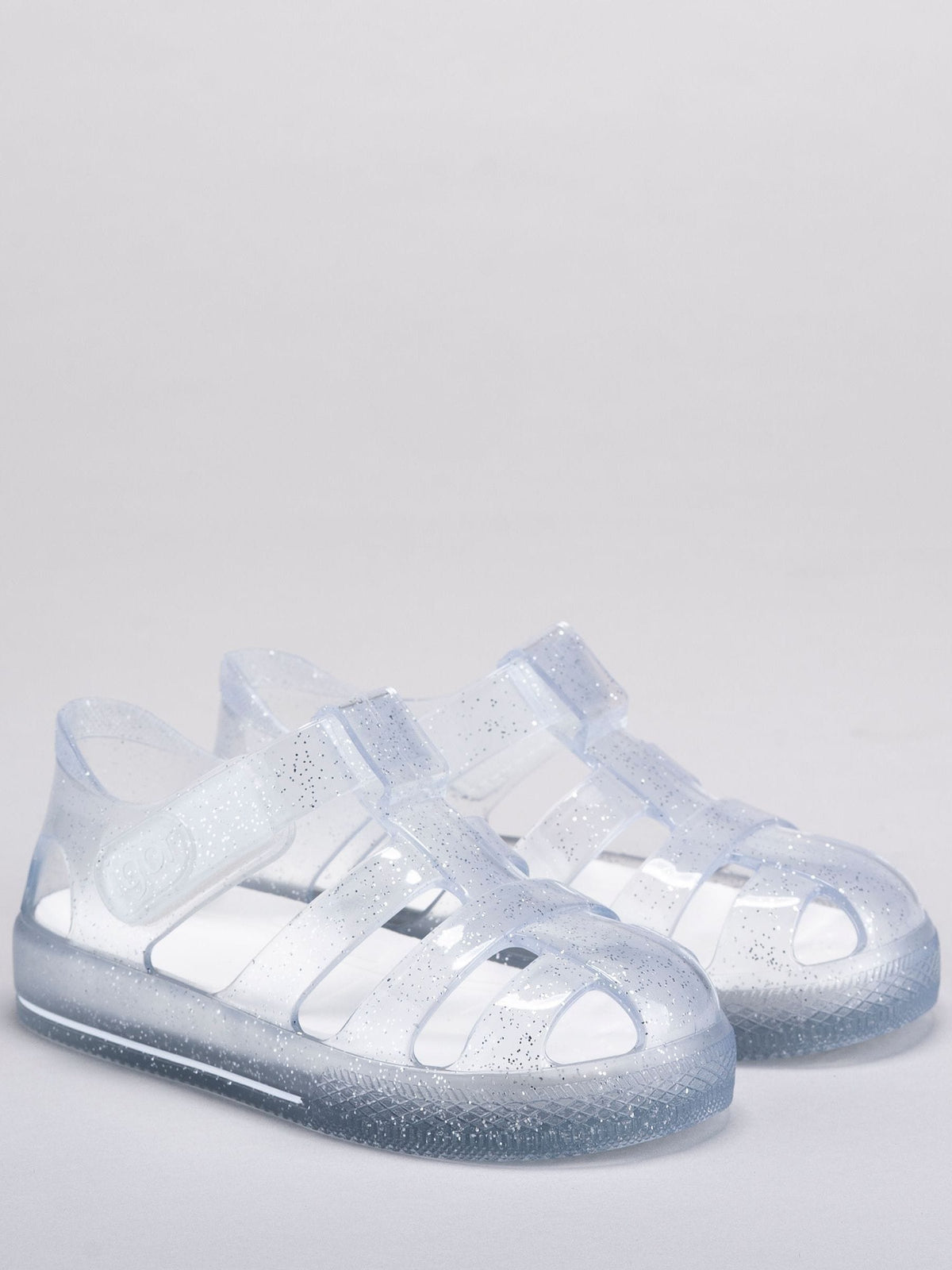 Silver Clear Star Glitter Sandals image 3