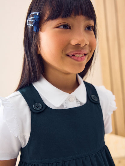 Navy Blue Jersey Stretch Pinafore School Dress (3-14yrs) image 4