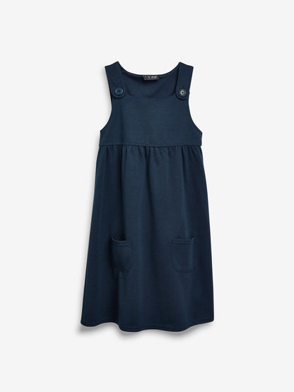 Navy Blue Jersey Stretch Pinafore School Dress (3-14yrs) image 5