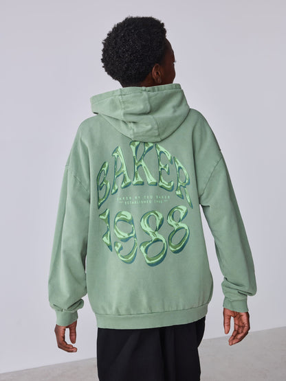 Dsiney Kidz - Baker by Ted Baker Sage Green Oversized Graphic Hoodie image 4