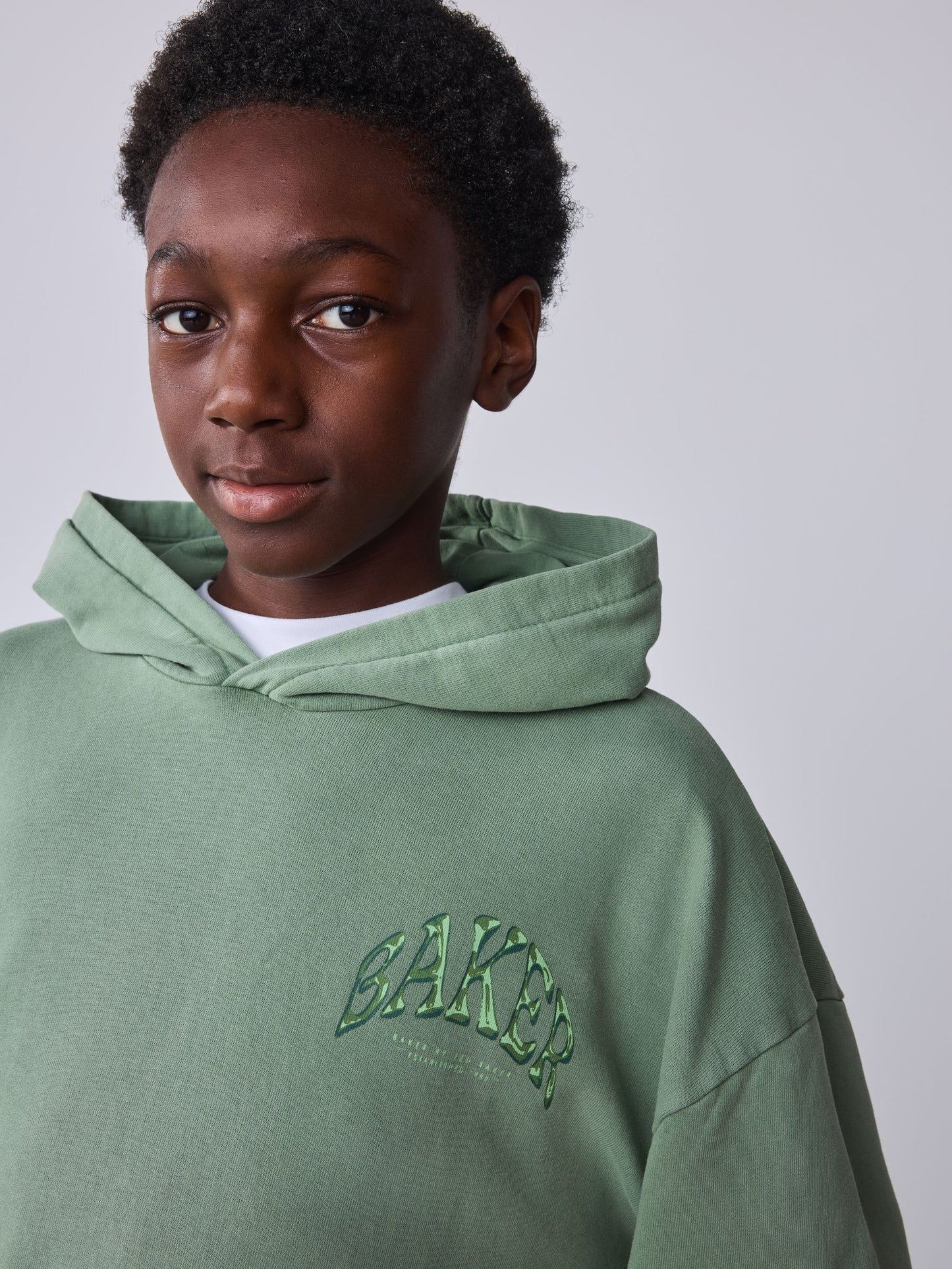 Dsiney Kidz - Baker by Ted Baker Sage Green Oversized Graphic Hoodie image 6