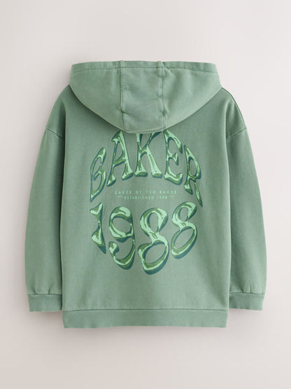 Dsiney Kidz - Baker by Ted Baker Sage Green Oversized Graphic Hoodie image 8