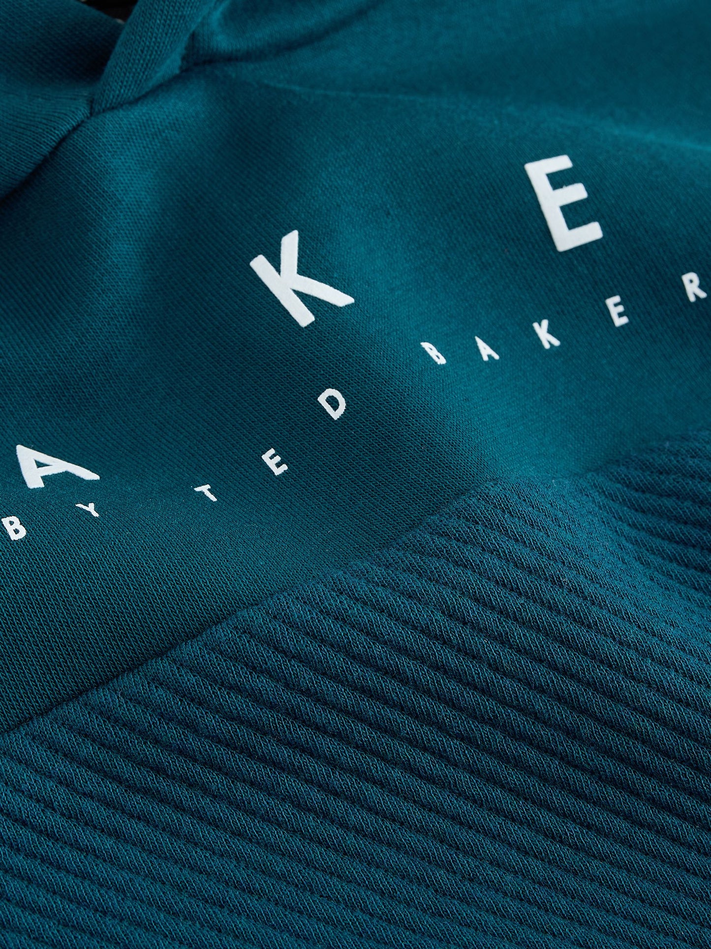 Dsiney Kidz - Baker by Ted Baker Teal Blue Oversized Textured Hoodie image 3