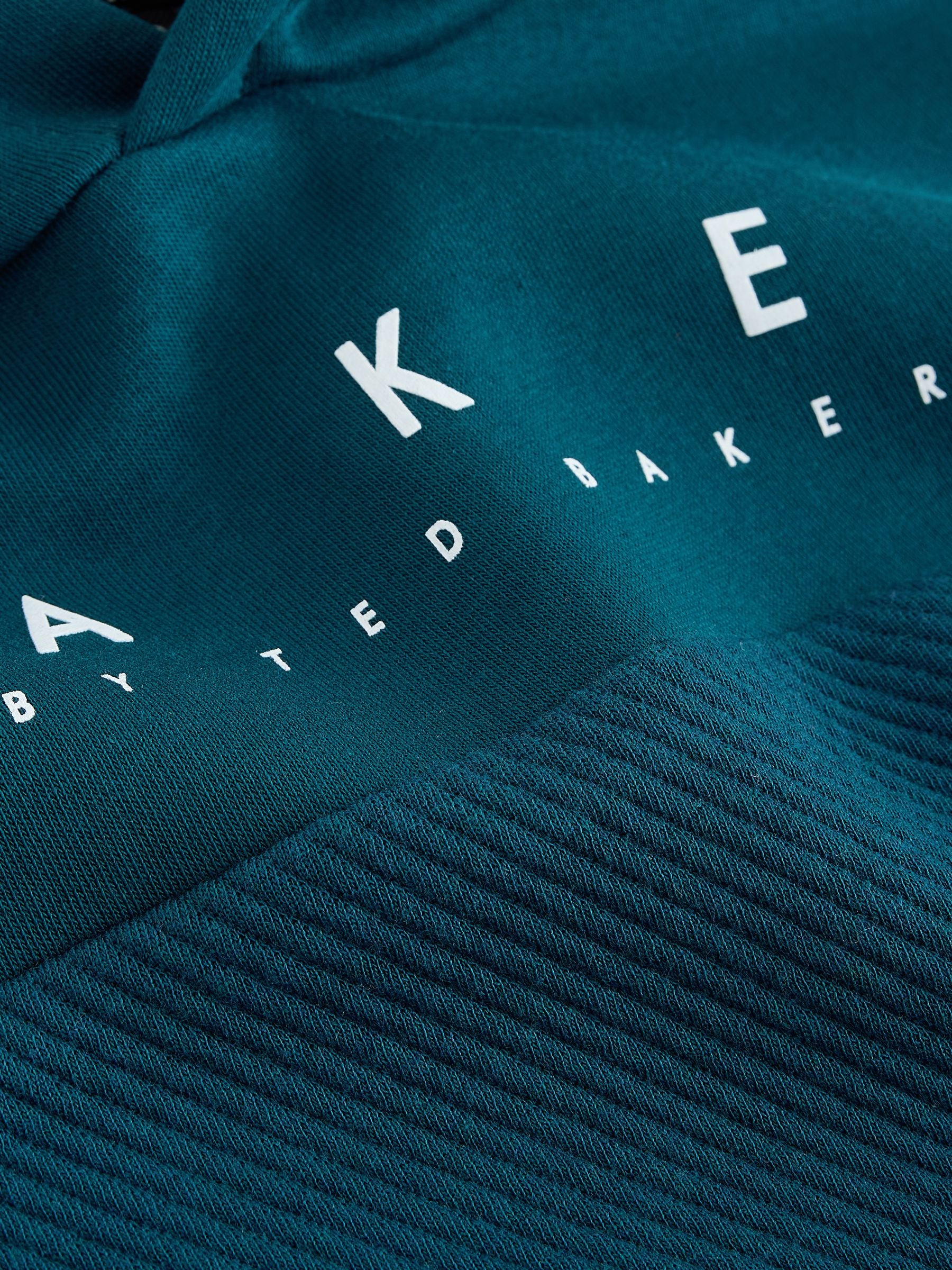 Dsiney Kidz - Baker by Ted Baker Teal Blue Oversized Textured Hoodie image 3