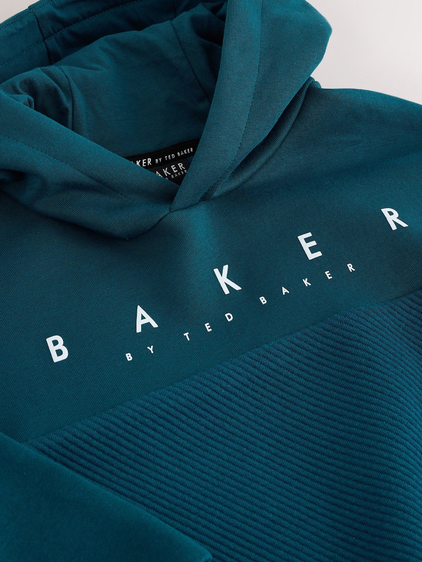 Dsiney Kidz - Baker by Ted Baker Teal Blue Oversized Textured Hoodie image 4