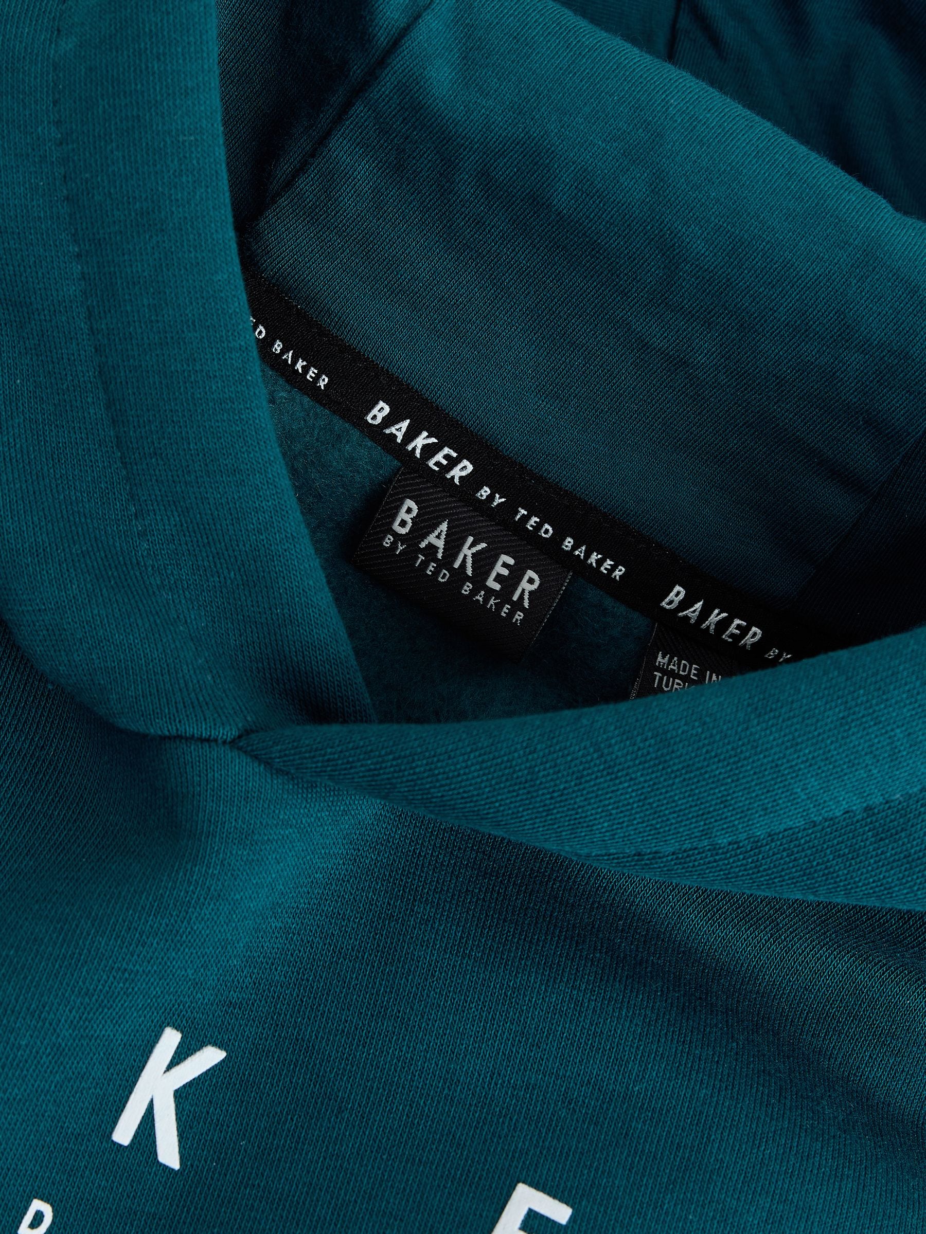 Dsiney Kidz - Baker by Ted Baker Teal Blue Oversized Textured Hoodie image 5
