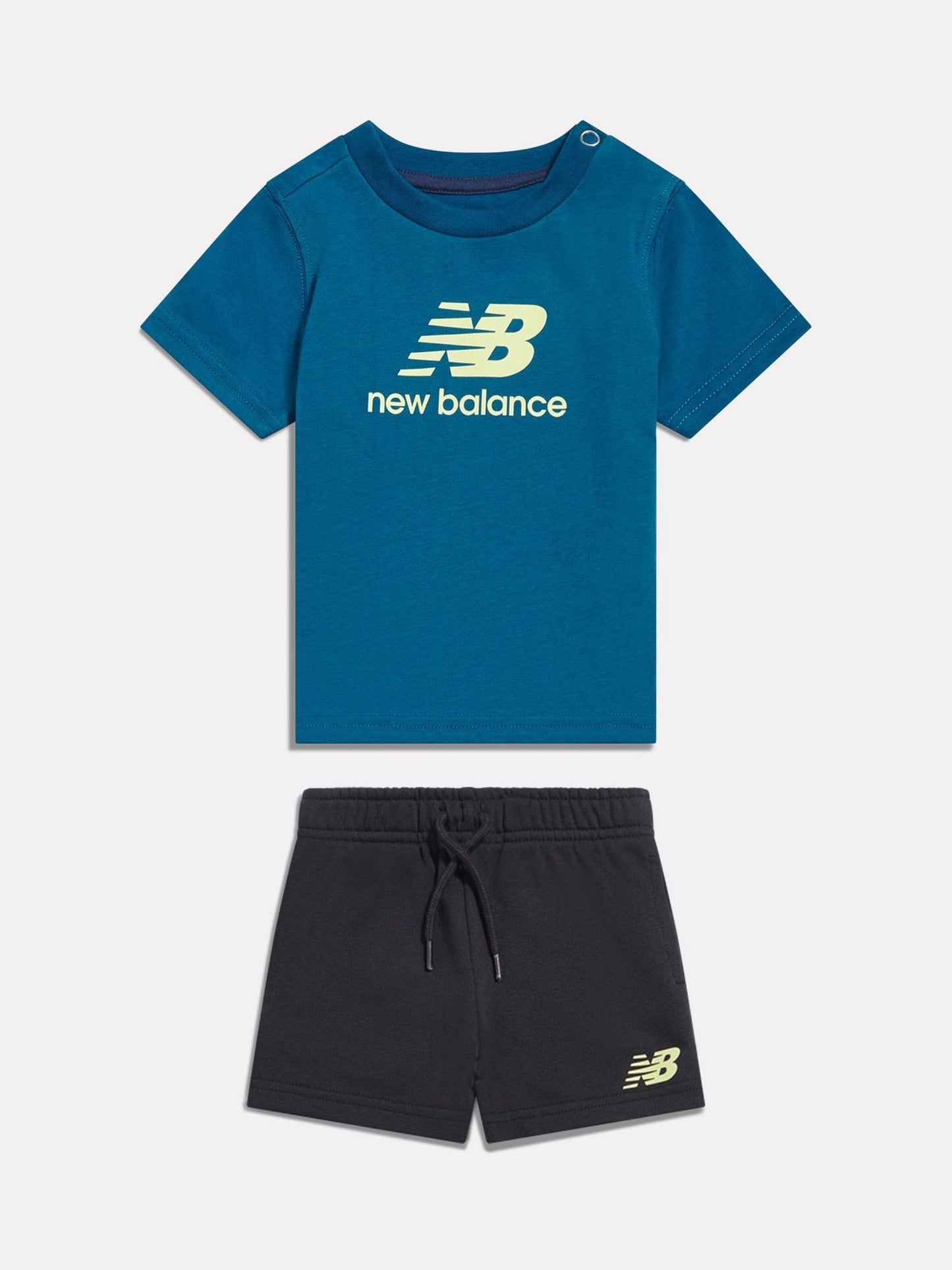 Dsiney Kidz - New Balance Blue Stacked Graphic T-Shirt & Shorts Set image 1