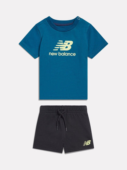 Dsiney Kidz - New Balance Blue Stacked Graphic T-Shirt & Shorts Set image 1