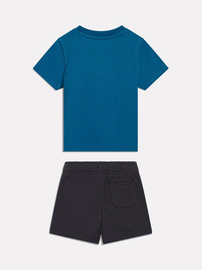 Dsiney Kidz - New Balance Blue Stacked Graphic T-Shirt & Shorts Set image 2