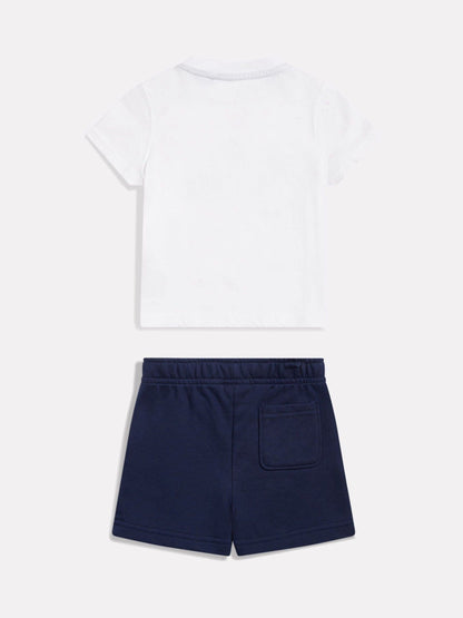 New Balance Blue 9060 Collage Graphic T-Shirt & French Terry Shorts Set - image 2